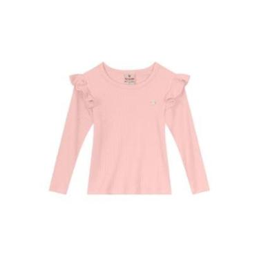 Imagem de Blusa infantil menina com babado brandili Rosa-Feminino