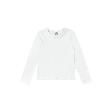 Imagem de Blusa infantil menina em cotton Brandili Básicos Branco-Feminino