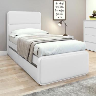 Imagem de Cama Solteiro Easy Like com Cama Auxiliar Tec material sintético Branc