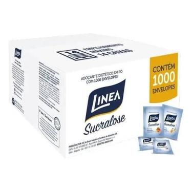 Imagem de Adoçante Em Pó Sucralose Linea Caixa 500g 1000 Sachês - Congratulation