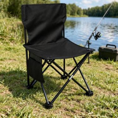 Imagem de Cadeira Camping Dobrável 120kg Portátil Com Bolsa Pesca Praia Reforçad