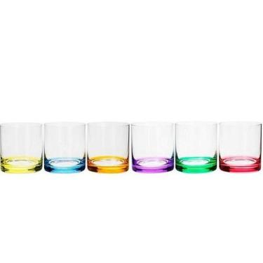 Imagem de Conjunto de 6 Copos Baixo de Cristal Ecológico Set-Bar Favorit Colorid