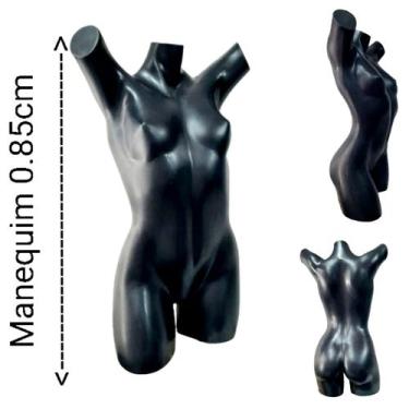 Imagem de Manequim feminino (Meio corpo Cláudia Raia N.38) na cor preto - Ksouza