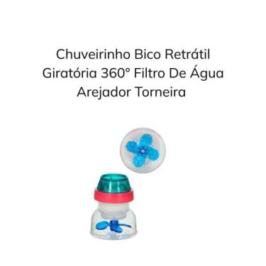 Imagem de Chuveirinho Bico Retrátil Giratória 360 Filtro De Água Arejador Tornei