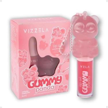 Imagem de Lip Oil Vizzela Gummy Panda Strawberry Jelly Com Chaveiro