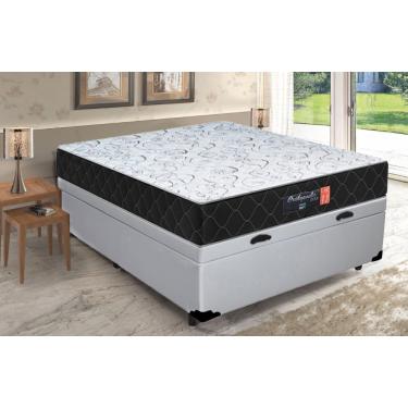 Imagem de Cama Box Baú Casal + Colchão Semi Ortopédico Extra Firme Espuma D33 Prime Colchões 138x...