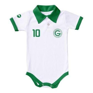 Imagem de Body Goias Bebe Recem Nascido Branco Ou Rosa Oficial - Branco - P (0-3