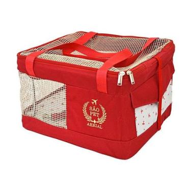 Imagem de Bolsa de Transporte São Pet Aerial AZ para Cães e Gatos Vermelha