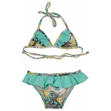 Imagem de Biquini meninas C/ BABADINHOS nº6 (3 A 4 ANOS) ORLA DA PRAIA, Verde, 6
