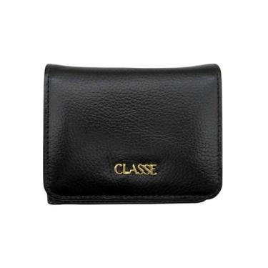 Imagem de Carteira Feminina Classe Couro Pequena CTF040, Preto, P
