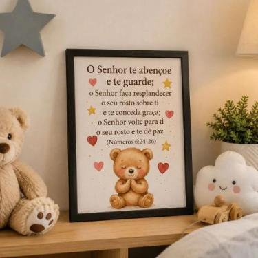 Imagem de Quadro Oração infantil "O Senhor te abençoe e te guarde." - TraçosArt