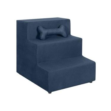 Imagem de Escadas Escadinha para Pet 3 Degraus Gato e Cachorro SMF Decor Cor:Azu
