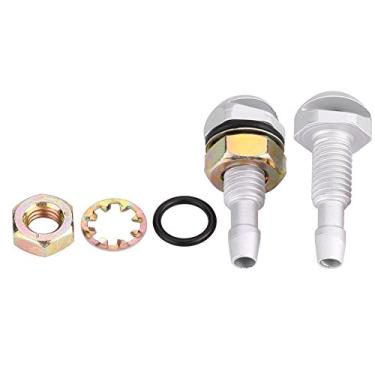 Imagem de 2 peças de bico lavador de pára-brisa, kit de substituição de bico de jato de spray de limpador de pára-brisa automotivo universal para carro(Prata)