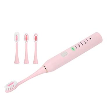 Imagem de Escova de dentes recarregável, escova de dentes elétrica durável para salão de beleza para a família (rosa)
