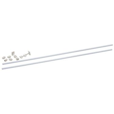 Imagem de Varão Duplo para Cortinas Utimil Branco em Aço – 4 m