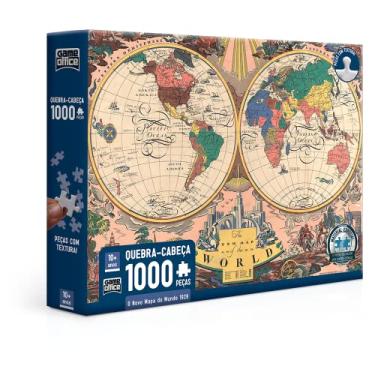 Imagem de O Novo Mapa do Mundo: 1928 - Quebra-cabeça - 1000 peças - Toyster Brinquedos