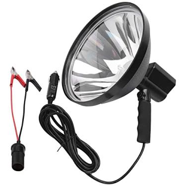 Imagem de Holofote de Xenon Portátil 100W Lanterna de Caça Handheld Spot Light Holofote de Trabalho Camping Barco de Pesca 9 Polegada Preto DC12V Lanterna de Mão Interior Exterior Spot