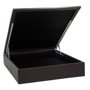 Imagem de Base Baú Physical Corino Marrom Casal (138x188x39) - Ortobom