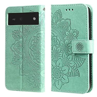 Imagem de For Google Pixel 6 7-petal Flowers Embossing Pattern Horizontal Flip PU Leather Case with Holder & Card Slots & Wallet & Photo Frame