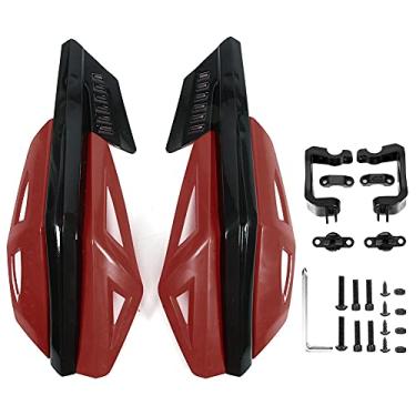 Imagem de Protetor de Mão de Motocicleta Resistente a Quedas de 22 Mm ABS Universal para Scooter de Bicicleta Elétrica (Vermelho escuro)