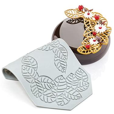 Imagem de Moldes de silicone de folha oca amante coração moldes de chocolate geometria molde de silicone 3D molde de folha de chocolate doce doce decoração de bolo decoração de bolo topo de cupcake (H_Leaf_20.6