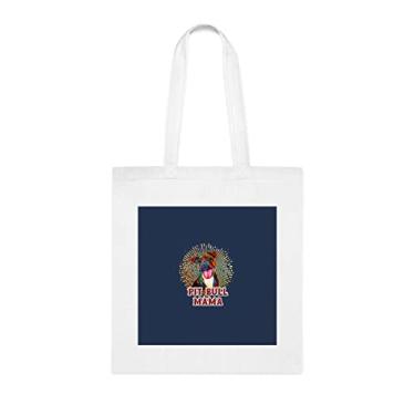 Imagem de Bolsa para cães Pitbull, presente Pitbull, presente para Pitbull, aniversário Pitbull bolsa de ombro Pitbull, bolsa de ombro Pitbull, bolsa reutilizável Pitbull, Branco