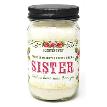 Imagem de Scentiments Vela de soja perfumada de canela de 473 ml – Presente rústico para mãe ou irmã, altamente perfumada e queima limpa de mais de 80 horas