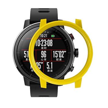 Imagem de Case Bumper de proteção Nandos-Store compatíveis com Amazfit Stratos 2/2s (Amarelo rígido)
