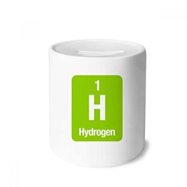 Imagem de DIYthinker H Hydrogen Chemical Element Science Money Box Saving Banks Ceramic Coin Case Kids Adults