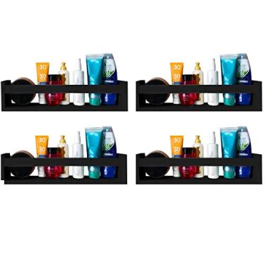 Imagem de Prateleira Para Salão De Beleza - 4 Peças Preto