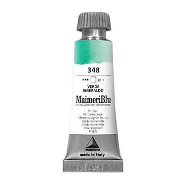 Imagem de MAIMERI BLU Tinta Aquarela Profissional Bisnaga 12ml, Verde Esmeralda