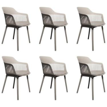 Imagem de Kit 6 Cadeiras Design De Jantar Marcela Fendi - Sf. Home