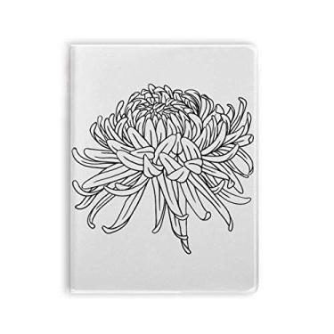 Imagem de Caderno de ilustração de planta de flor crisântemo capa de goma Diário capa macia