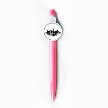 Imagem de Turkey Landmark Ink Pintura de cidade Ponta esferográfica azul retrátil caneta para escrever artigos de papelaria