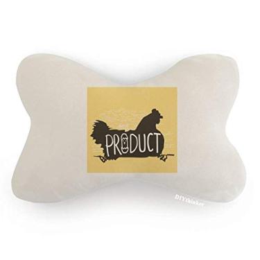 Imagem de Almofada para apoio de cabeça para decoração de pescoço com desenho de animal de galinha preta