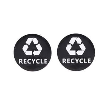 Imagem de 2 Unidades Rótulos De Lixeira Reciclar Adesivo De Lixeira Adesivo De Placa De Reciclagem Decalque De Reciclagem Carro Pode Saco De Lixo Branco Lata De Lixo Adesivos De Carro