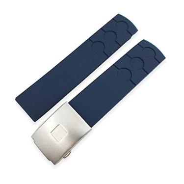 Imagem de ANZOAT Pulseira de relógio à prova d'água de silicone de borracha de 20 mm para corrida esportiva PRS516 T100417 T91 T044 T021 acessórios de pulseira azul (Cor: 26mm, Tamanho: 20mm)