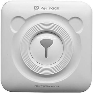 Imagem de Mini impressora portátil de fotos para telefone impressora térmica de bolso para smartphone impressora instantânea impressora de recibos peripágina Bluetooth sem fio máquina impressora de adesivos (branca)