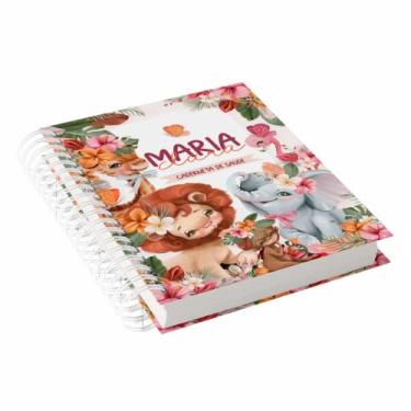Imagem de Artiprinti CADERNETA DE VACINAÇÃO PERSONALIZADA SAFARI PARA MENINAS
