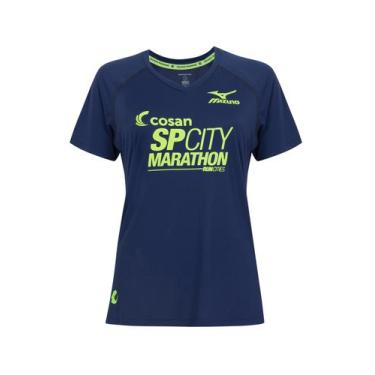 Imagem de Camiseta Sp City Marathon Azul E Verde Fem Azul Gg - Iguana