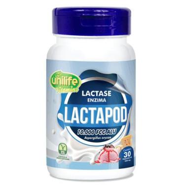 Imagem de Lactapod - Lactase 10.000 Fcc 30 Cápsulas Vegetarianas - Unilife