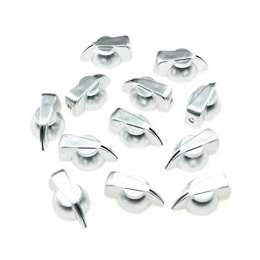 Imagem de Dopro Pacote com 12 puxadores de cabeça de galinha para guitarra com efeito AMP prata