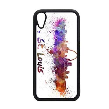 Imagem de Capa St.Louis America City Watercolor para iPhone XR para proteção de telefone Apple