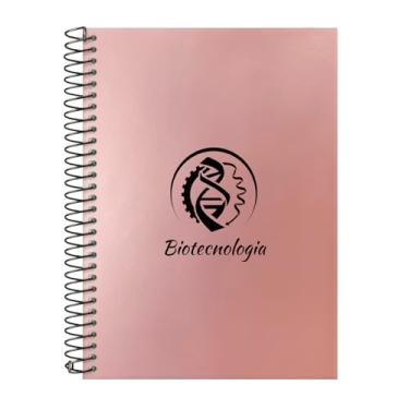 Imagem de Caderno Colegial 15 Matérias Profissões Biotecnologia (Rosê Gold)