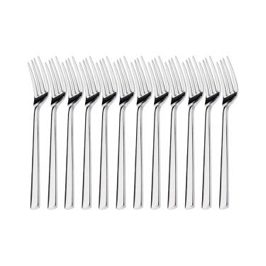 Imagem de Kit 12 Garfos de Sobremesa Hercules Mykonos Aço Inox 4000-005