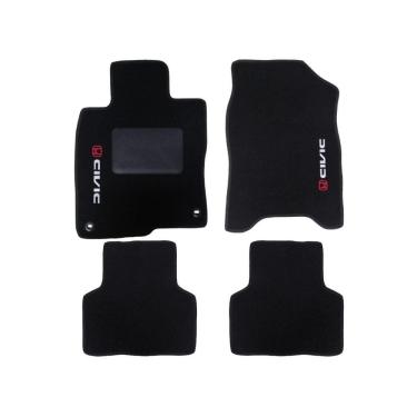 Imagem de Kit tapete carpete para honda civic 2017 até 2020 preto