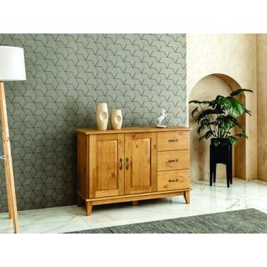 Imagem de Buffet Aparador Madeira Maciça 2 Portas 3 Gavetas Bella Carvalho