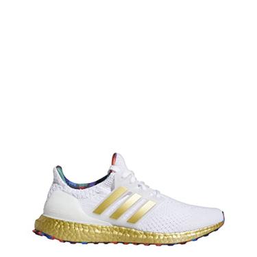 Imagem de adidas Ultraboost 5.0 Alphaskin Tênis de corrida feminino, Branco nuvem/dourado metálico/branco giz, 40