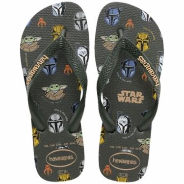 Imagem de Chinelo Havaianas Top Star Wars Unissex (Verde Olive, BR, Adulto, Faixa Numérico, M, 39, 40)