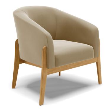 Imagem de Cadeira Sala De Jantar Base De Madeira Stella Suede D03 - D'r